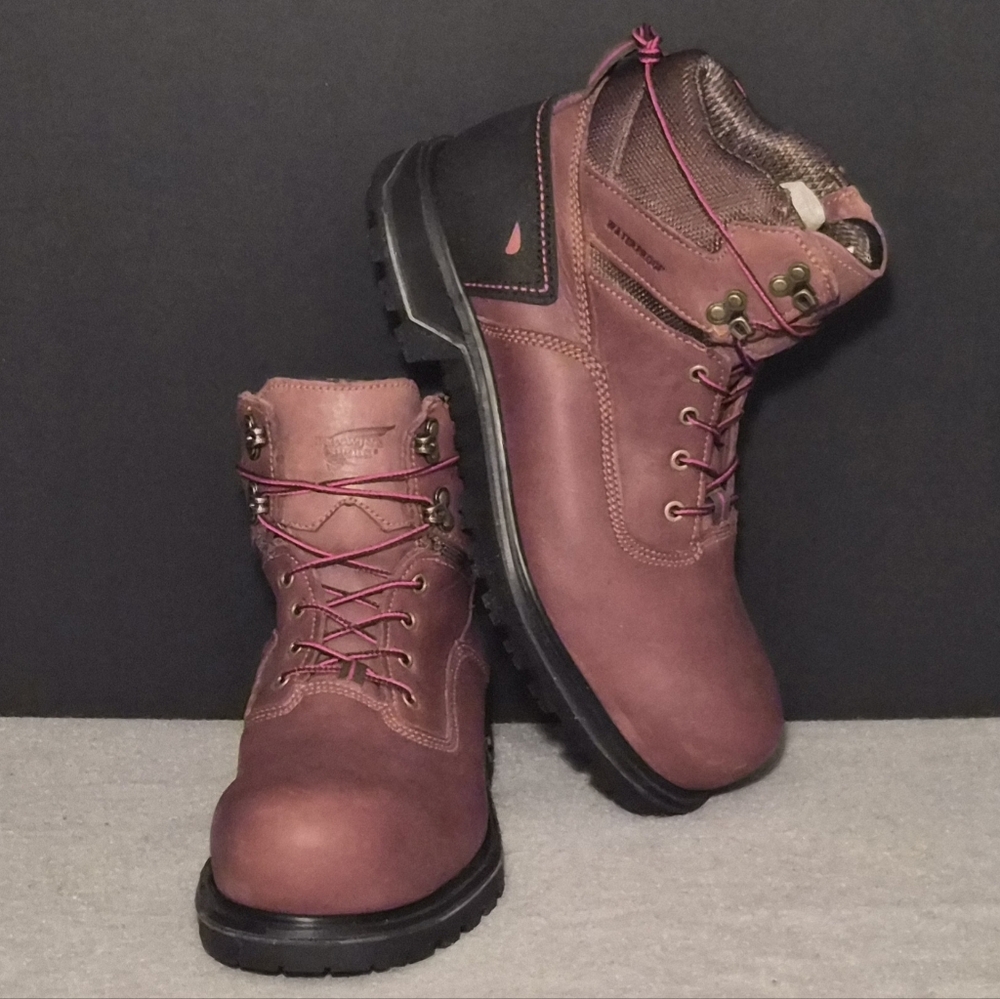 New Red Wing BRNR XP (7532) 6" Waterproof, Leather Safety Toe, Work Boots, Mns 9